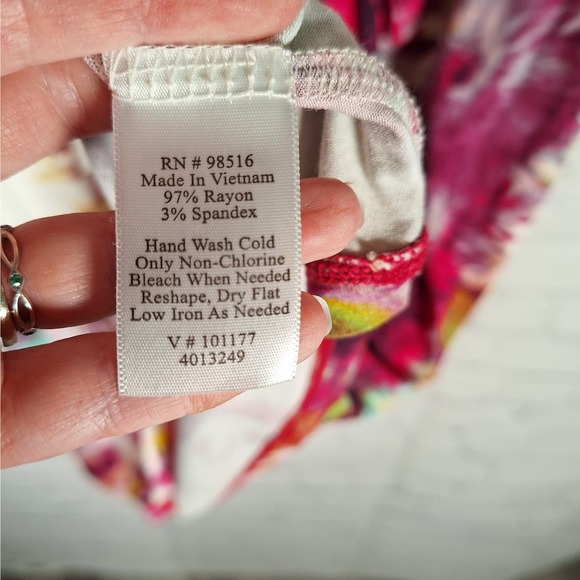 NWT $60 Coldwater Creek "Paintbox Ruffle Tank" Plus Size 2X (20-22) - summer top - Picture 5 of 6